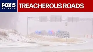 Snow snarls traffic in metro Atlanta | FOX 5 News
