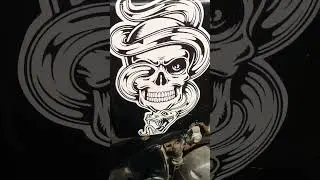 skull with snake#ls wrapping