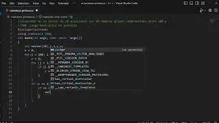 Almacenar en un vector de 10 posiciones los 10 números primos comprendidos entre 100 y 300 C++