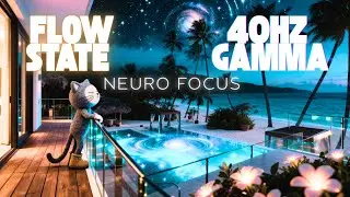 1 Hour Flow State Lofi 🌌 40Hz Gamma Binaural Music for ADHD, Deep Work & Productivity