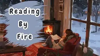 Relaxing Winter Fireplace Ambience 🔥 | Cozy Snowy Night | Sleep, Study, Chill Vibes ❄️🛋️🌙