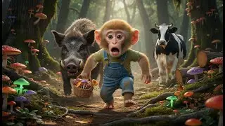 🔥🐒 Boka Foraging Mushrooms &ndash; Boar Charges! Epic Chase & Escape! 🐗😱