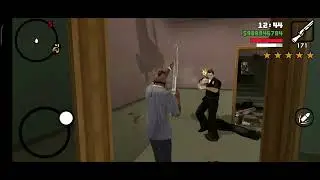 GTA:San Andreas 6 Stars with rdr2 wanted music on the background