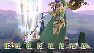 Smash Wii U - 8 Giants Palutenas Battle (Only Blast and Screen KO) #4