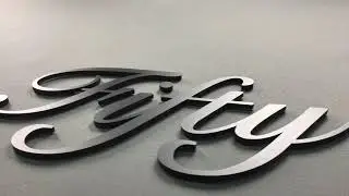 House script Acrylic Letters  (Acrylic Letters Signage) painted with semigloss black paint