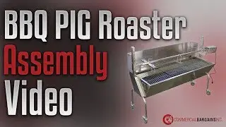 How to set up: BBQ Pig Roaster Rotisserie Grill Assembly Video - Commercial Bargains Inc