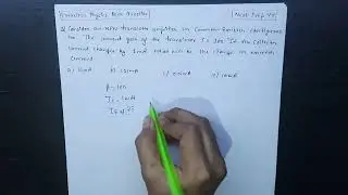 errorless physics questions||consider an npn transistor amplifier in common emitter configuration