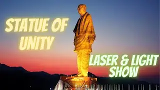 Full Laser Light Show at Statue of Unity | Night Attraction at Statue of Unity | Laser Light Show