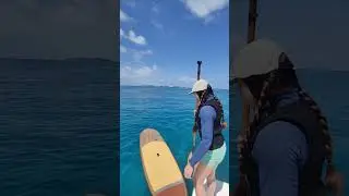 Beautiful 😍 girl!sup surfing 🌊 in paradise Maldives Part- 18#maledives #surf #viral #shorts #sobash