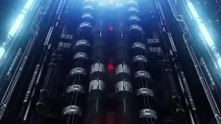 Tunnel Of Pipes And Neon Lamps Motion Graphics