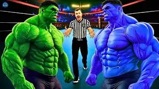 Blue Hulk vs Green Hulk &ndash; Epic Battle | Marvel vs Marvel Superhero Fight | WWE 2K24