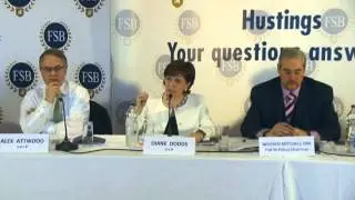 Diane Dodds MEP speaking on Agri Food issues at FSB NI Hustings