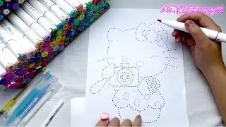 🎀 Hello Kitty Coloring ASMR 🩷 | Cute & Relaxing Coloring Time🎑