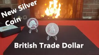 New Silver Coin ! 2018 St. Helena 1 oz Silver British Trade Dollar Re-strike (BU)