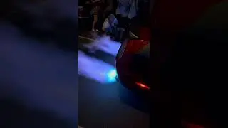 Guy try to light cigarette with hellcat flames(Burns hand)#fyp #hellcat #hellcat #flames #explore