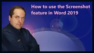 How to use the Screenshot feature in Word 2019
