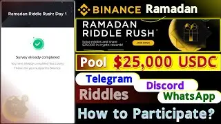 Binance Ramadan Riddle Rush 2026 | Crypto-themed riddle | How to Participate | Quiz