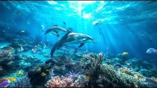 Dolphins in Silent Blue 🌊 Relaxing Ocean Ambience for Peace, Sleep & Stress Relief 🐬