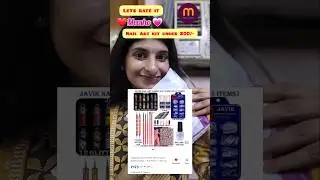Meesho Nail Art Kit under 200/- 💞🤩 #review #meesho #nailartkit #nailart #fakenail #beauty #makeup