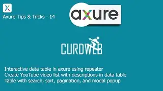 Axure Tips & Tricks - 14 | interactive data table in axure using repeater | video gallery