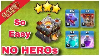TH11 No Heroes EASY 3 Star Attack | Dragon Loon + Clone Spell | Best TH11 Strategy 2025