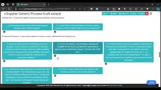 Digital Supplier Audits Checklist example
