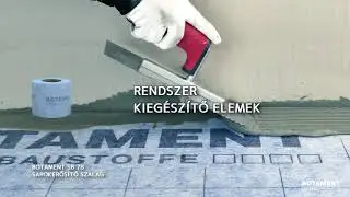 Botament AE szigetelő &eacute;s fesz&uuml;lts&eacute;gmentes&iacute;tő lemez lerak&aacute;sa