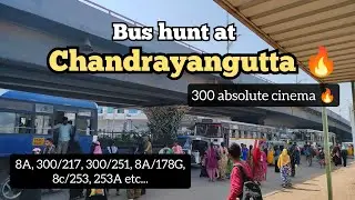 Bus Hunt at Chandrayaangutta x roads 🔥 || 300,8A Mania 😉🔥 #bus #hyderabad #explore #viral #trending 