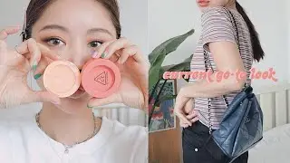 (Sub) My Makeup Routine & Daily Outfits 요즘 자주하는 메이크업 루틴 & 좋아하는 데일리룩 (ft.로드샵 블러셔 & 헤라 블랙파데)