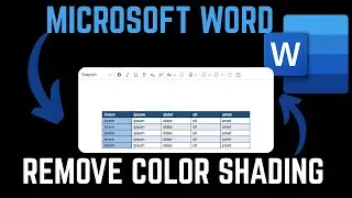 How To Remove Color Shadings On Tables In Microsoft Word