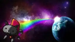 Nyan Cat Takes Flight: A Journey Through the Rainbow Galaxy!