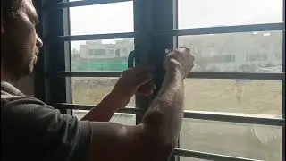 Aluminium work R-40 with door giril 2 in one open window r 40 fatak system  #aluminium #viralvideo  