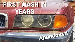 First Wash In Years! Abandoned Car BMW 7 Series E38 - &pound;100