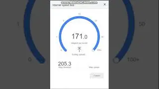Speed test internet download 205 upload 418