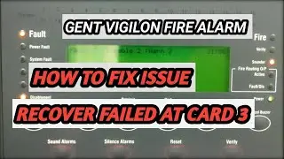 HOW TO SOLVE RECOVER FAILED AT CARD X | HOW TO RECOVER LOOP IN GENT VIGILON | GENT BY HONEYWELL