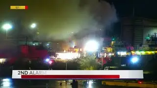 Large boat fire at Blakeley BoatWorks dock: Mobile Fire-Rescue