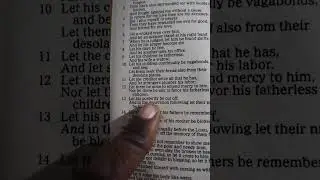 Psalm 109:10. Bible Reading And Meditation