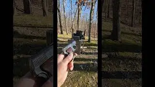 Тест на пробитие металлической банки с патронами 25ACP и 22LR! Раунд 1 #карманныйпистолет #оружие