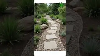 Stone Gravel Garden Pathway Design Ideas #ytshorts #fyp #gravel #stone #garden #pathway