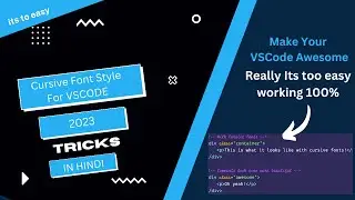 Cursive Itelic font family in VScode using macbook/windows/linux in hindi #coding #vscode #trick