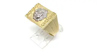 Medusa Head 10K Yellow Gold Ring For Men (GMRA-045) Tray