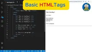 Basic HTML Tags Explained | h1&ndash;h6, br, hr, p, b, u, i Tags | HTML for Beginners