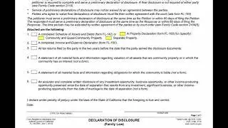 How to Complete California FL-140, Declaration of Disclosure