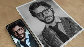Money Heist Professor Realistic Portrait 😱 | Satisfying Time Lapse Art