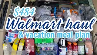 🚨 $484 Walmart Grocery Haul | ⛱️ Meal Planning for our Vacation at the Beach| 🍝 Homemade Spaghetti