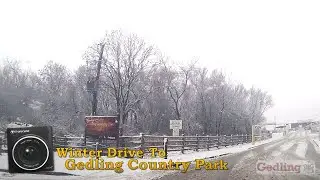 Winter Drive To Gedling Country Park While Snowing. Jan 2021
