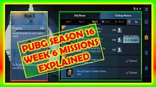PUBG SEASON 16 WEEK 6 MISSIONS EXPLAINED | ROYAL PASS SEASON 16 | PUBG MOBILE WEEKLY MISSIONS