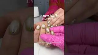 aura nails using a sponge! 💅🏻 #nailart