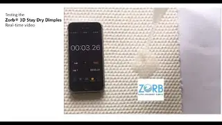 Testing the Zorb&reg; 3D Polyester Stay Dry Dimple