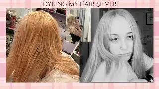Dyeing My Hair Silver *AT HOME* fail?? |VLOG| 